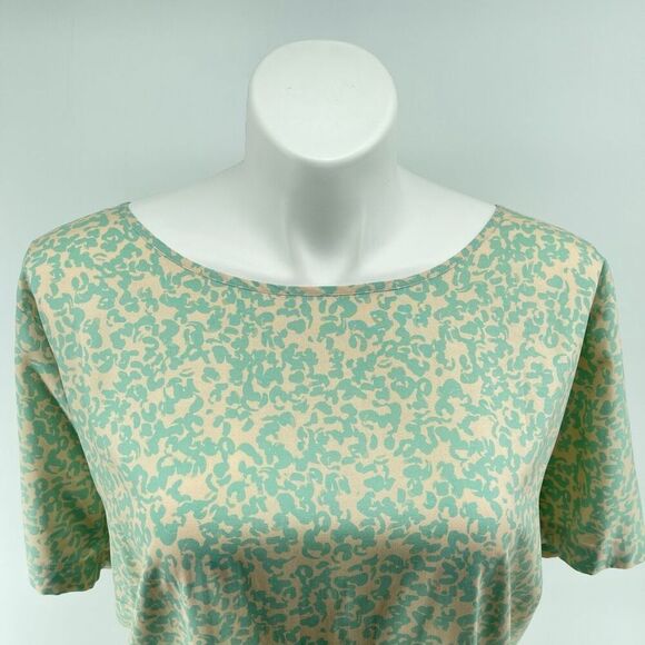 Ava & Viv Green Print Reversible Rayon Top 4X – Short Sleeve, Button Back, NWT - Picture 6 of 17